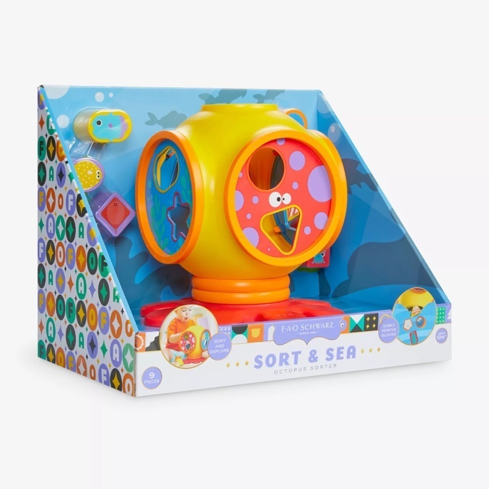 FAO Schwarz Sort and Sea Octopus Sorter-9 piece